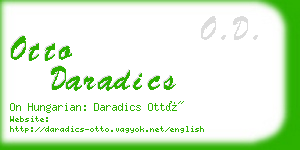 otto daradics business card